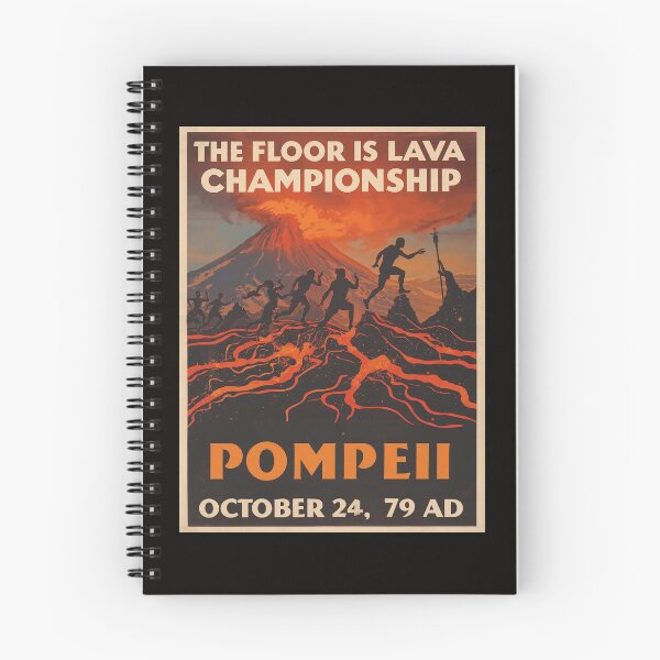 Item preview, The floor is lava championship Pompeii poster designed and sold by Rue Design Company.