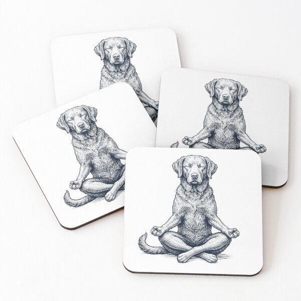 Item preview, Vintage Chesapeake Bay Retriever Yoga Lotus Meditation Dog Lover designed and sold by DoodleTortle.