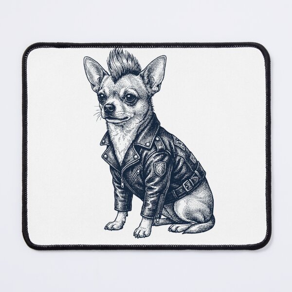 Item preview, Vintage Chihuahua Punk Mowhawk Dog Mom Dad designed and sold by DoodleTortle.