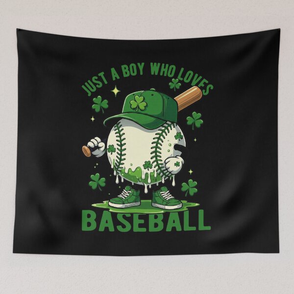 Item preview, Just A Boy Who Loves Baseball Patrick's Day Shamrock Tee designed and sold by KIROSALS.