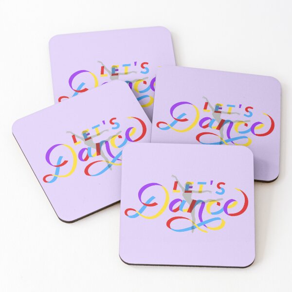 Item preview, Lets Dance Colorful Text Stickers Prints Posters Wall Art Magnet Home Coffee Cup Decoration TShirt Stationary Notebook Magnet Hat Kitchen Work School Office Redbubble Shop designed and sold by Saritas Boutique Shop.