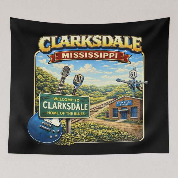 Item preview, Clarksdale, Mississippi Home of the Blues designed and sold by Myra365Art.