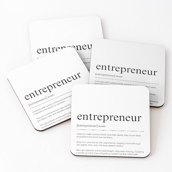Item preview, Entrepreneur Definition Wall Art for Office Decor designed and sold by shopcanva.
