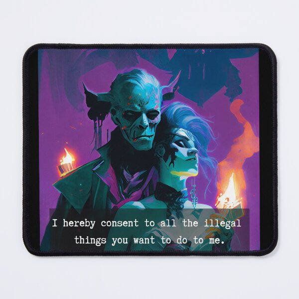 Item preview, Dark Monster Romance Gothic Couple Art designed and sold by The Secret Cabal of Despair.