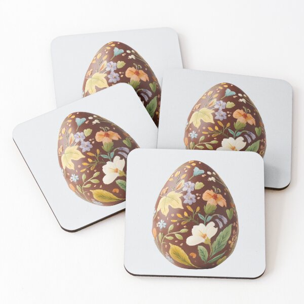 Item preview, Easter Chocolate Egg Hand Painted with Pastel Flowers designed and sold by Violet Peonies.