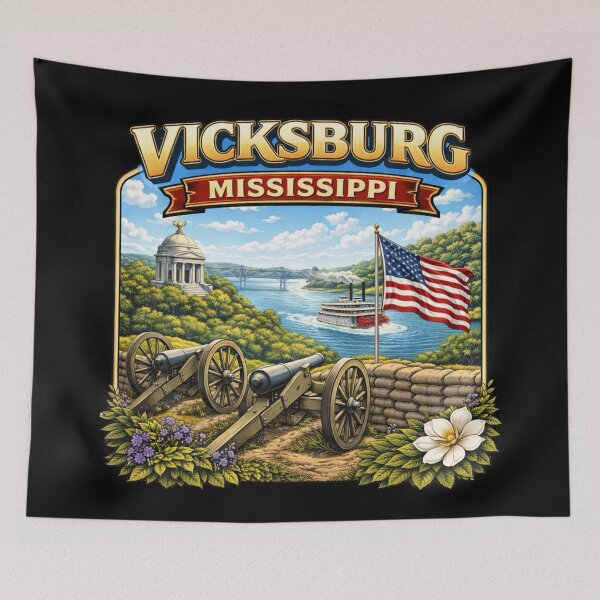 Item preview, Vicksburg, Mississippi River Town designed and sold by Myra365Art.