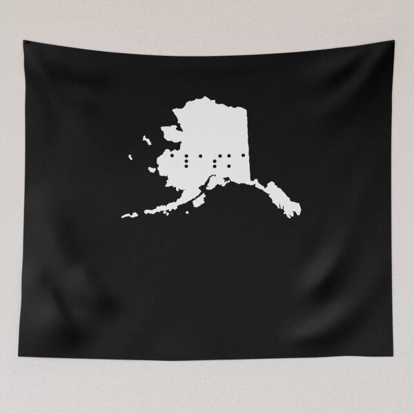 Item preview, ALASKA State Shape Braille Shirt designed and sold by brizodesign.