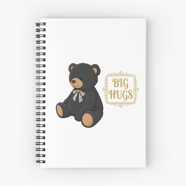 Item preview, Big Hugs Cute Black Teddy Bear designed and sold by GoldZodiacVibe.