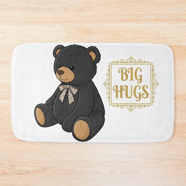 Item preview, Big Hugs Cute Black Teddy Bear designed and sold by GoldZodiacVibe.