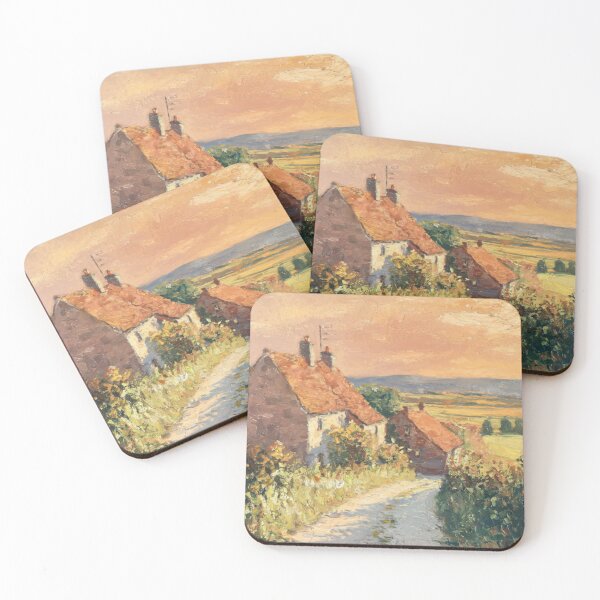 Item preview, French Village Pathway Painting – Warm Rural Landscape Art designed and sold by CARRAANN.