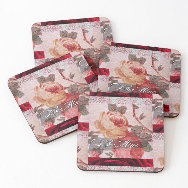 Item preview, Be Mine Vintage Roses Valentine Romantic Collage Design designed and sold by EarthArtDesigns.