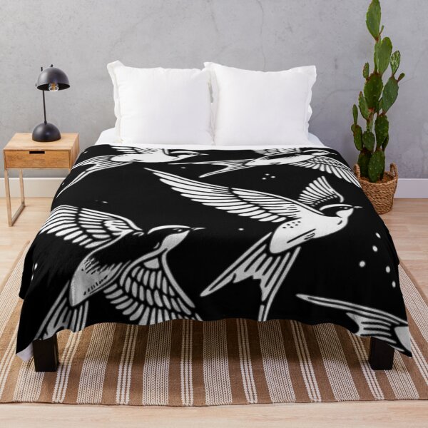 Item preview, Flying Swallow Line Art Pattern for Minimalist Nature Lovers designed and sold by WildStroke.