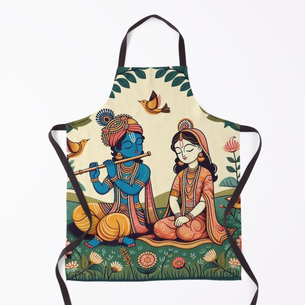 Item preview, Krishna and Radha in a garden manga animation style designed and sold by ZOXOFO.