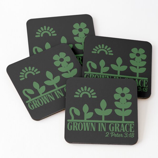 Item preview, Grow in Grace – 2 Peter 3:18 - Green Typography Design designed and sold by MoriaStore.