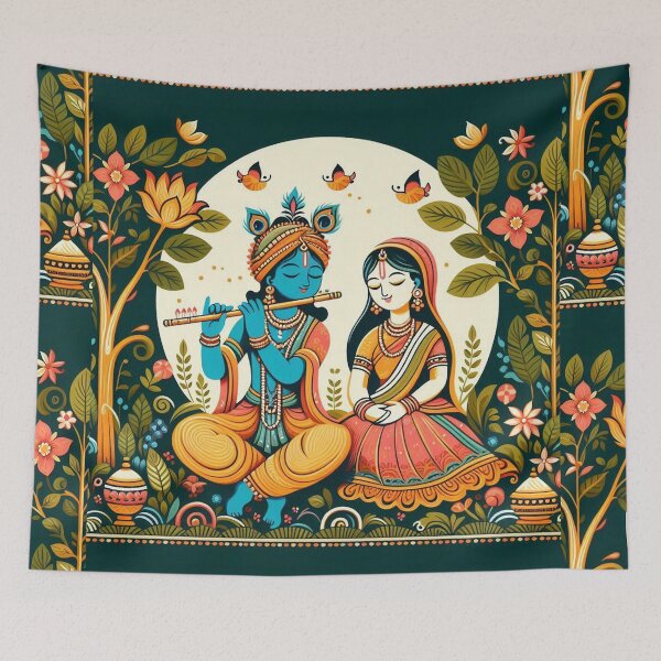 Item preview, Krishna and Radha in nature designed and sold by ZOXOFO.