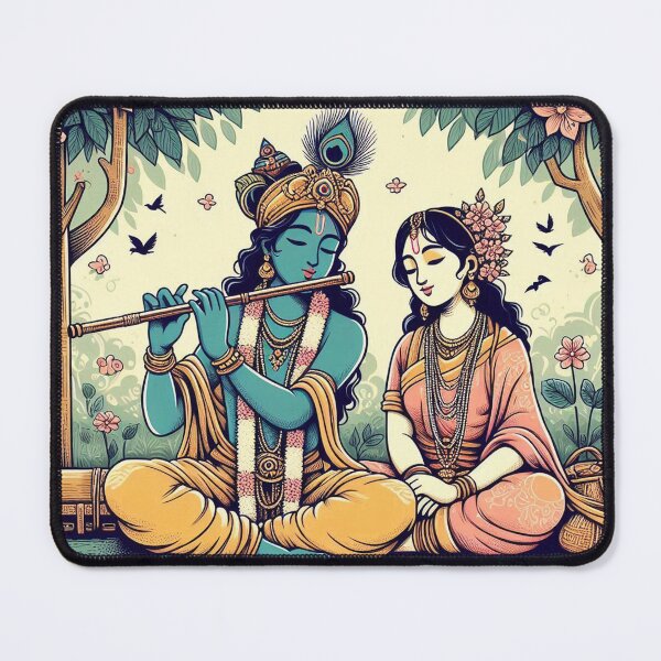 Item preview, Krishna and Radha in garden designed and sold by ZOXOFO.