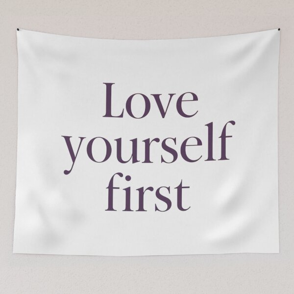Item preview, Love Yourself First Typography designed and sold by NewestVibes26.