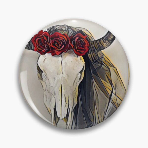 Item preview, Skull and Roses with Yellow Flowers  designed and sold by oh-bi-me.
