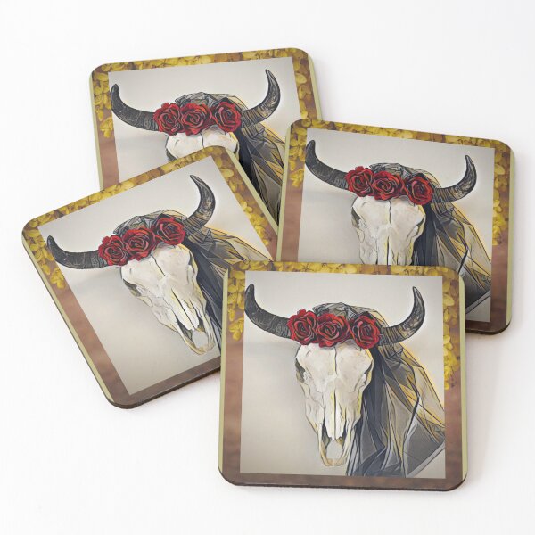 Item preview, Skull and Roses with Yellow Flowers  designed and sold by oh-bi-me.