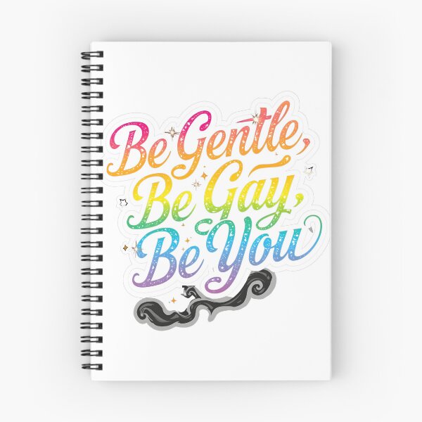 Item preview, Be Gentle Be Gay Be You Rainbow Quote | LGBTQ Pride Sticker & Apparel | Self Love Queer Affirmation Art designed and sold by Pride_Prints.