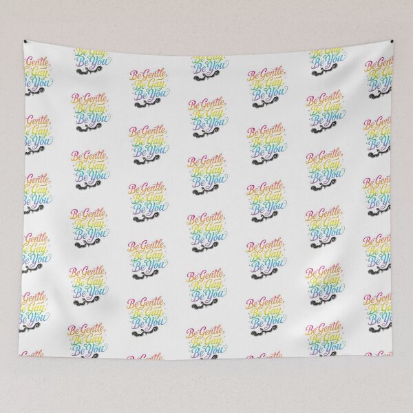 Item preview, Be Gentle Be Gay Be You Rainbow Quote | LGBTQ Pride Sticker & Apparel | Self Love Queer Affirmation Art designed and sold by Pride_Prints.