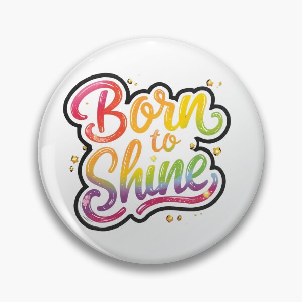 Item preview, Born to Shine Pride | LGBTQ Rainbow Quote Art | Self Love, Queer Positivity & Pride Gift designed and sold by Pride_Prints.