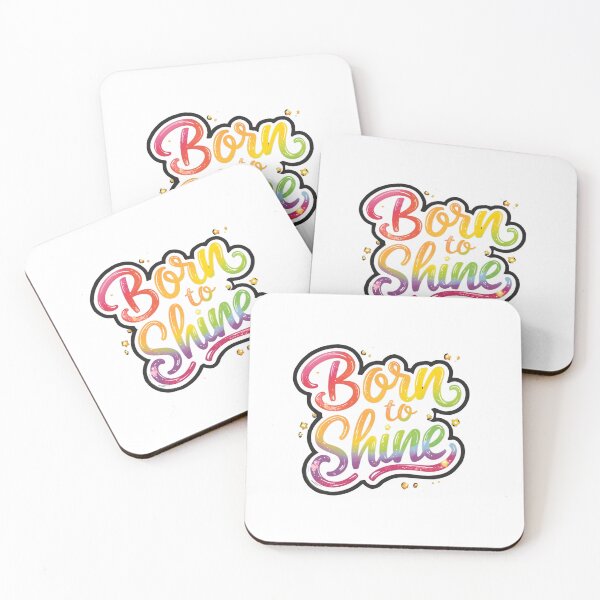 Item preview, Born to Shine Pride | LGBTQ Rainbow Quote Art | Self Love, Queer Positivity & Pride Gift designed and sold by Pride_Prints.