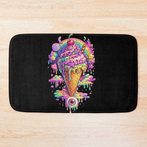 Item preview, Psychedelic Melting Ice Cream Dream – Trippy Rainbow Dessert Art designed and sold by MeghannsMinimalMeals.