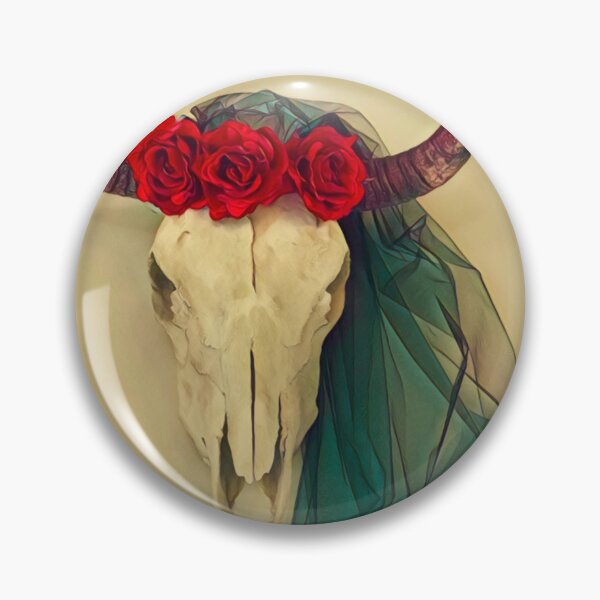 Item preview, Skull and Roses with Textile  designed and sold by oh-bi-me.
