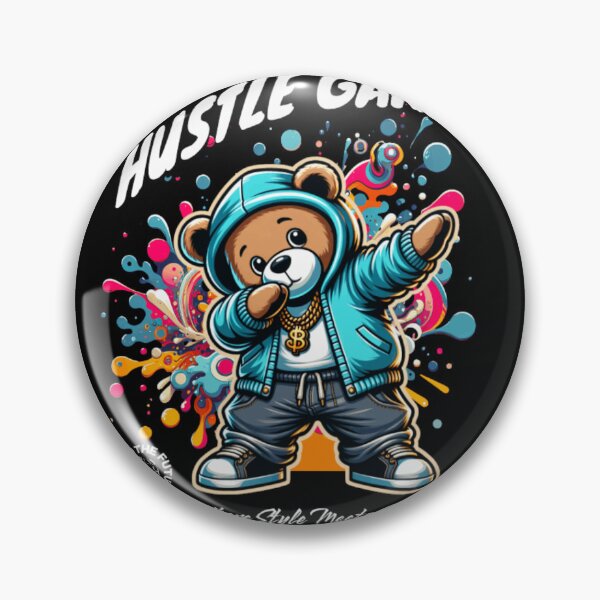 Item preview, Hustle Hard Teddy Bear - Urban Streetwear Hypebeast Graphic designed and sold by GenZFashion000.
