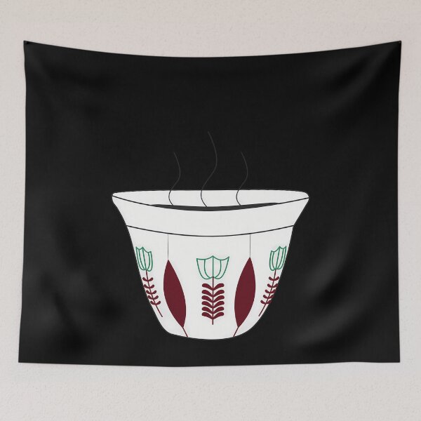 Item preview, Arabic morning coffee cup with flowers designed and sold by helvylotton734.