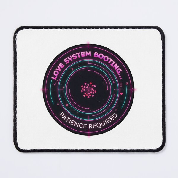 Item preview, Love System Booting Patience Required. Neon Tech Valentine Aesthetic Typography Design designed and sold by Aarvya Fashion Club ( A.F.C ).
