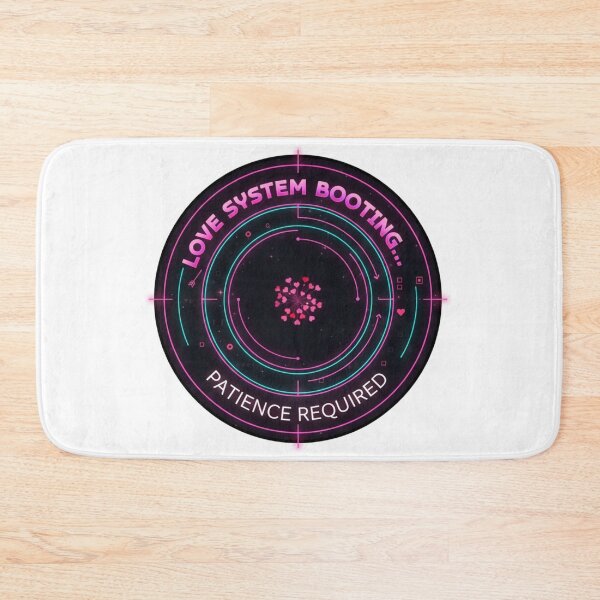 Item preview, Love System Booting Patience Required.  Neon Tech Valentine Aesthetic Typography Design designed and sold by Aarvya Fashion Club ( A.F.C ).
