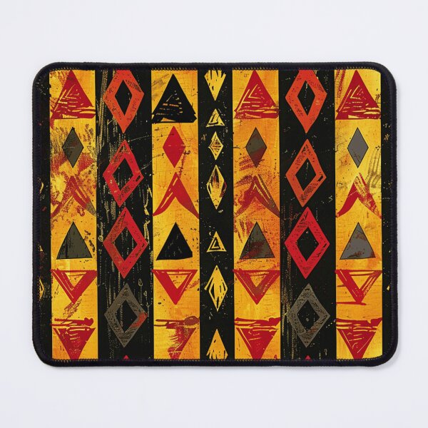 Item preview, African Kwanzaa Style Red, Yellow, Black Geometric Pattern designed and sold by DEC02.