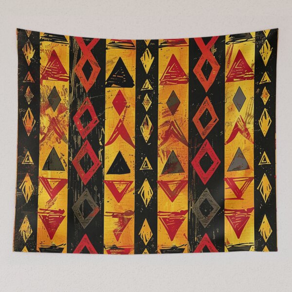 Item preview, African Kwanzaa Style Red, Yellow, Black Geometric Pattern designed and sold by DEC02.