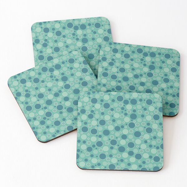 Item preview, Turquoise green solid polka dot  designed and sold by fuzzyfox.