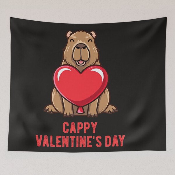 Item preview, Capybara Heart Valentine Love Happy Valentines Day designed and sold by Clairenity Studio.