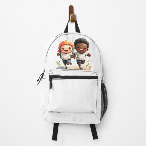 Item preview, Cute cartoon illustration of two sushi characters running together designed and sold by mcraft studio.