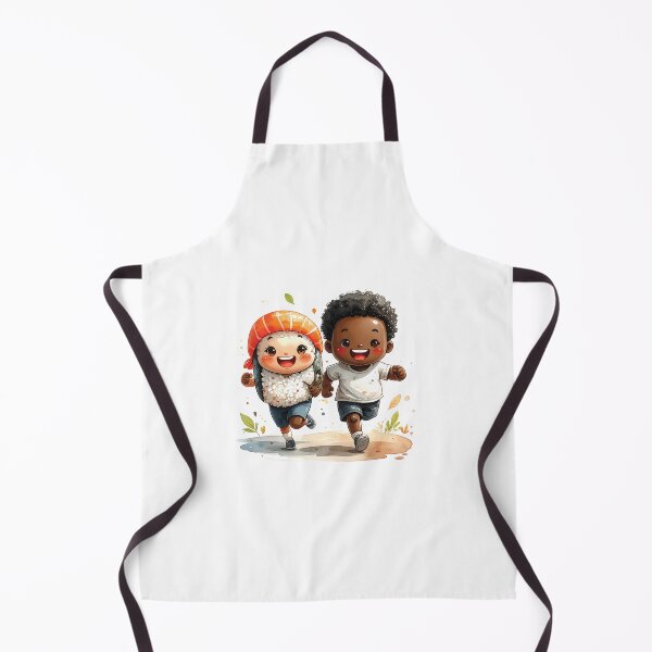 Item preview, Cute cartoon illustration of two sushi characters running together designed and sold by mcraft studio.