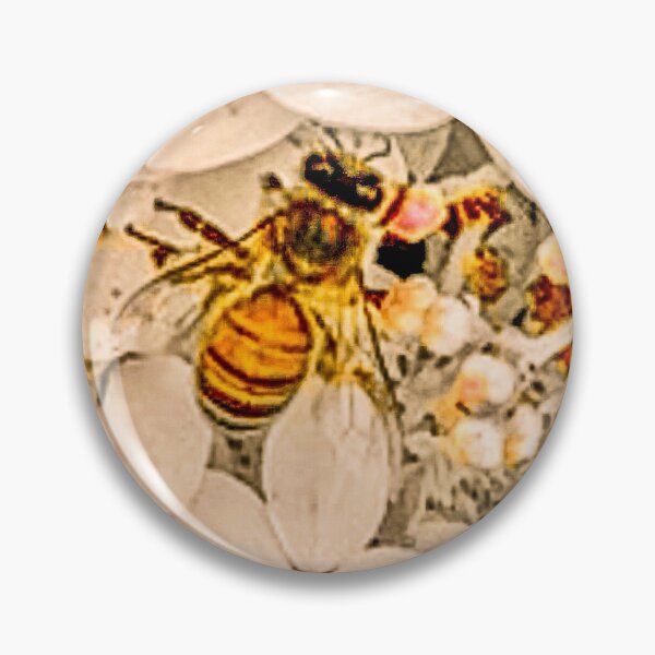 Item preview, Honeybee Pollinator on White Flowers – Bee Nature Photography designed and sold by aadventures.