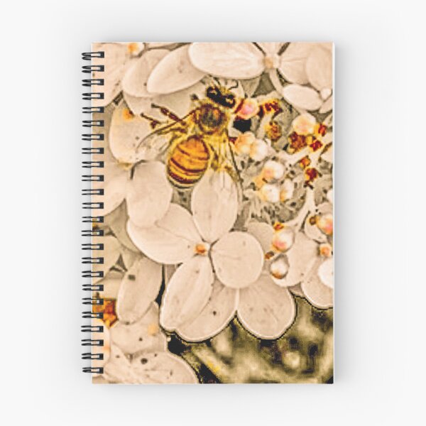 Item preview, Honeybee Pollinator on White Flowers – Bee Nature Photography designed and sold by aadventures.