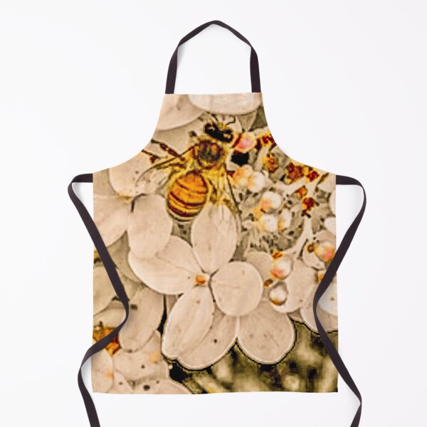 Item preview, Honeybee Pollinator on White Flowers – Bee Nature Photography designed and sold by aadventures.