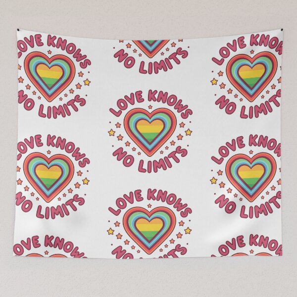 Item preview, Love Knows No Limits Rainbow Heart | LGBTQ Pride Good Vibes Decal | Valentine's Day Anniversary Gift designed and sold by Pride_Prints.