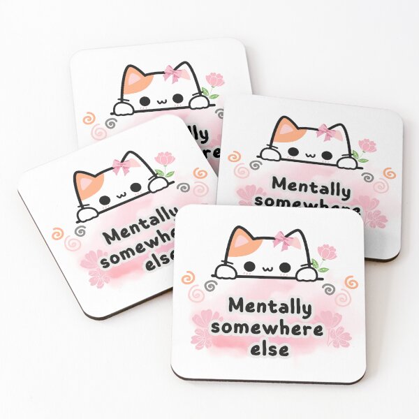 Item preview, Cute Cat – Mentally Somewhere Else Graphic designed and sold by Joy & Art .