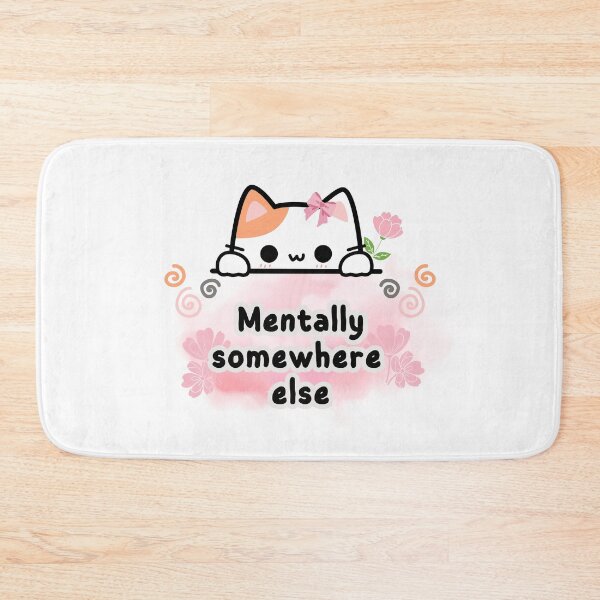 Item preview, Cute Cat – Mentally Somewhere Else Graphic designed and sold by Joy & Art .