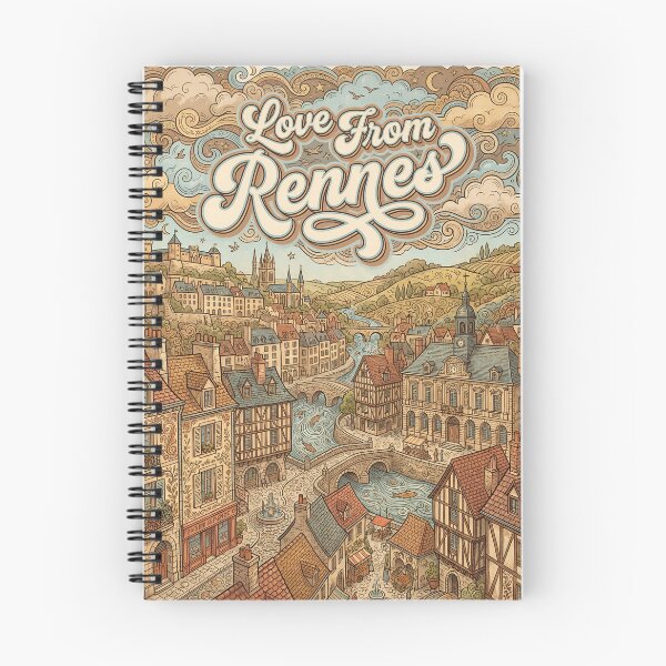 Item preview, Love From Rennes City of France Vintage Art designed and sold by Witty Shirts.