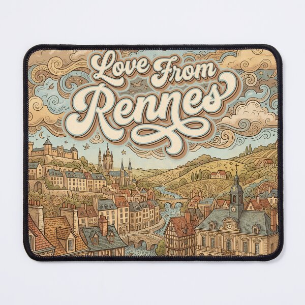 Item preview, Love From Rennes City of France Vintage Art designed and sold by Witty Shirts.