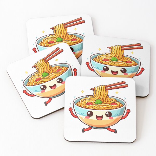 Item preview, Cute Cartoon Noodle Bowl Exercising designed and sold by mcraft studio.
