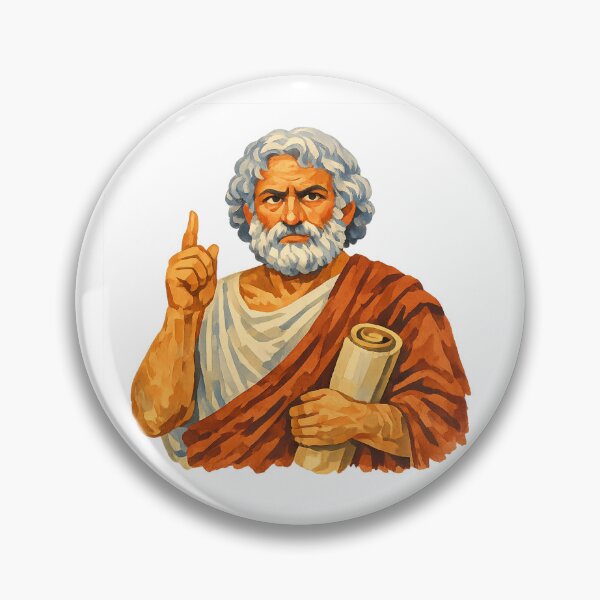 Item preview, Zeno of Elea, Pre-Socratic Greek Philosopher, Gouache Poster Paint designed and sold by shadow-bloom.