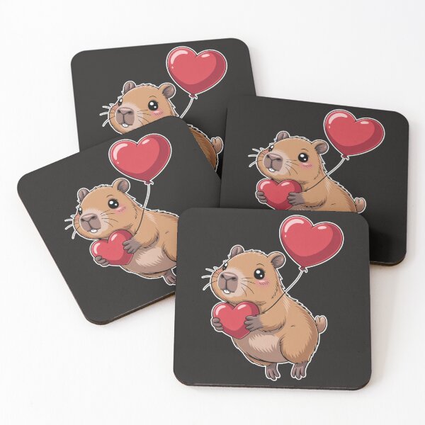 Item preview, Capybara Heart Valentine Love Happy Valentine's Day designed and sold by Clairenity Studio.